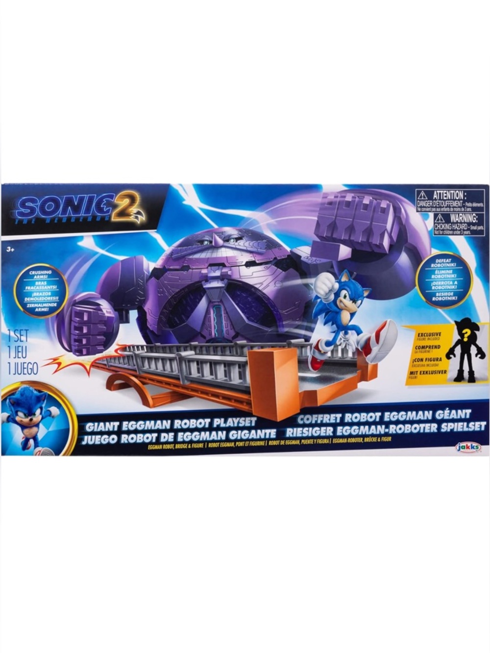 Sonic The Hedgehog 2 Giant Eggman Robot Playset - Purple/Orange New in box